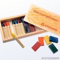 Комбинированный набор Stockmar в деревянном кофре, 8 блоков/ 8 карандашей