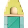 Строительные кубики Гриммс, маленький дом, зеленый
